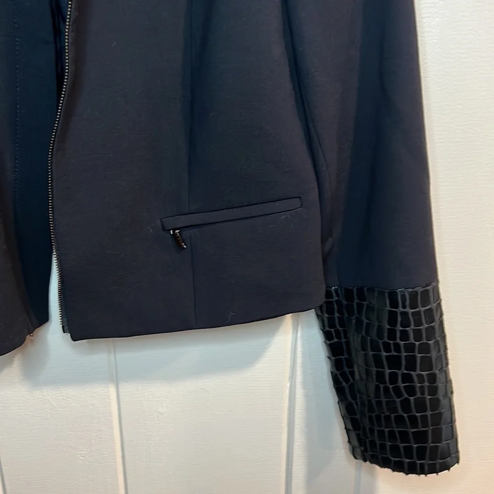 Anne Klein Black Faux Leather Shoulder and Wrist